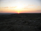 Sunset in steppe